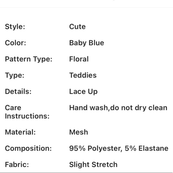 Sexy Floral Lace Mesh 1 Piece Bodysuit Lingerie - Picture 8 of 8